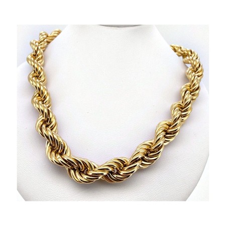 Cadena cordon salomonico de oro 18k 60 cm